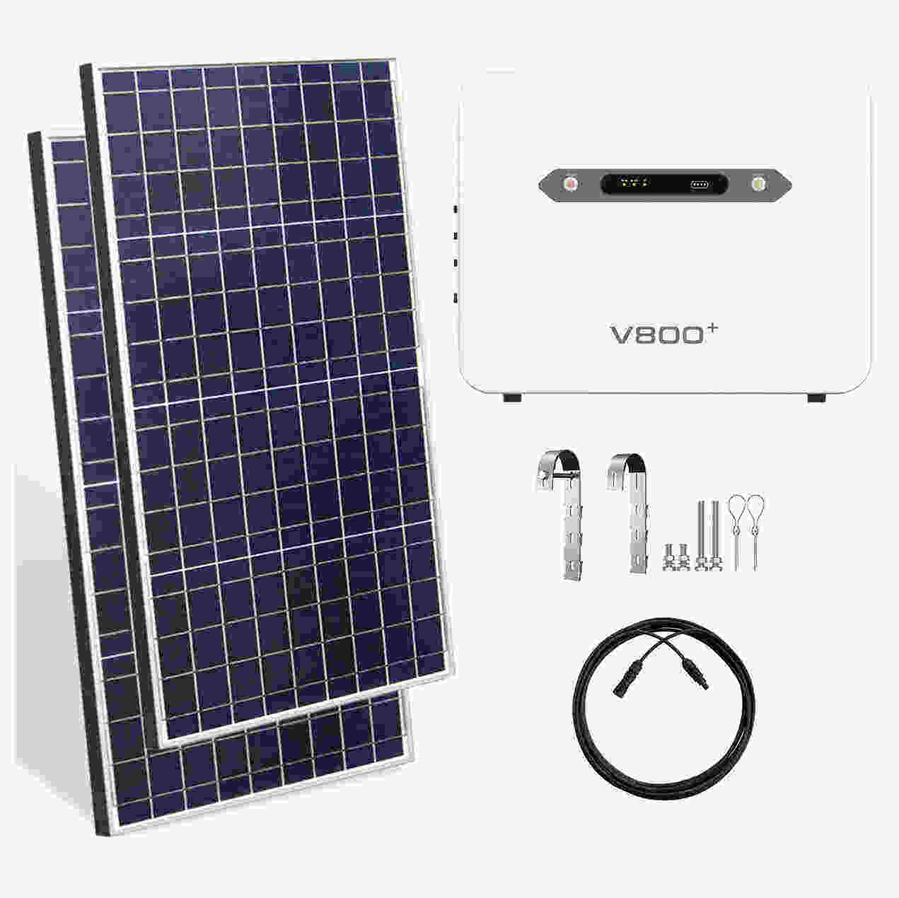 HOM-SESS03800W2P 800W Balcony Power Plants (Plug-and-play Photovoltaic System) with Built-in On-grid&Off-grid Inverter and 2 Solar Panels